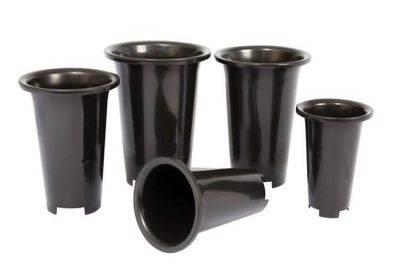 Black round flower nursery pot (5)