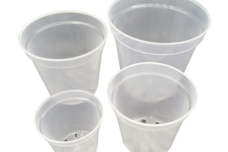 Transparent sturdy plant nursery pots (3)