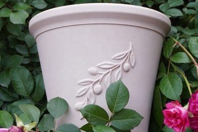 Unbreakable patterned plastic flower pot (2)