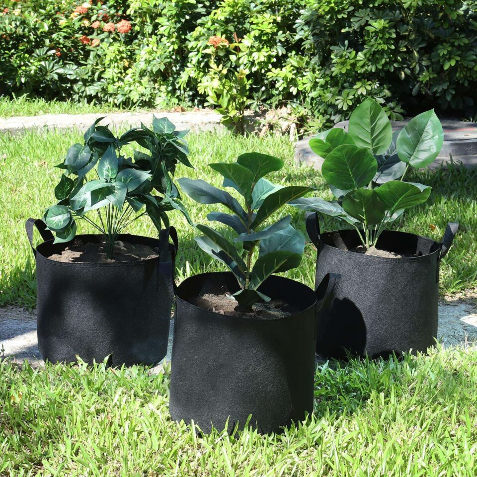 Breathable garden fabric grow bag for vegetables and flowers