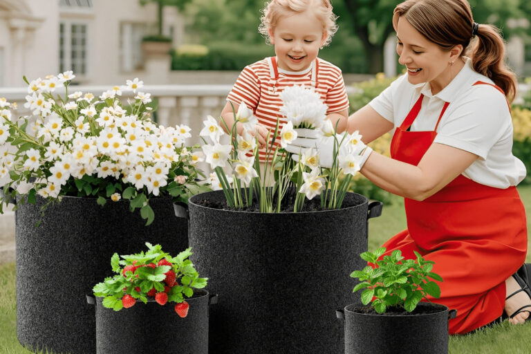 Fabric grow bag for potato and vegetable planting