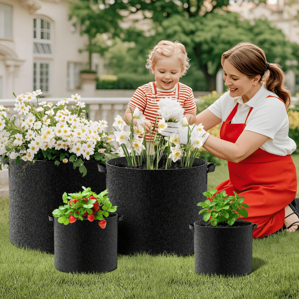Fabric grow bag for potato and vegetable planting
