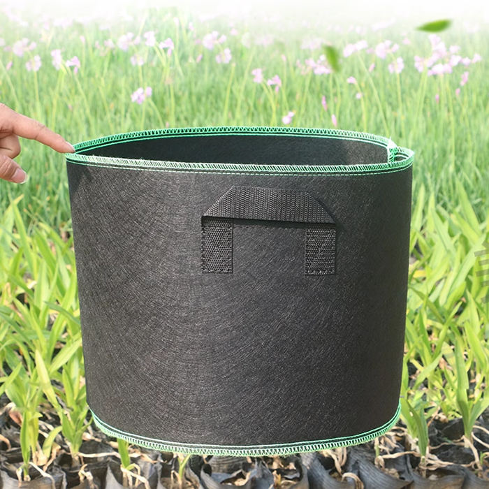Breathable fabric grow bag for flower planting