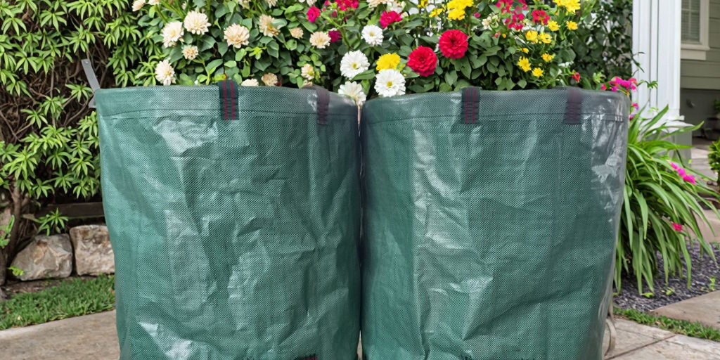 Durable multifunctional plastic grow bag for gardening