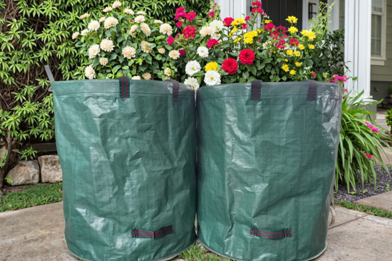 Durable multifunctional plastic grow bag for gardening