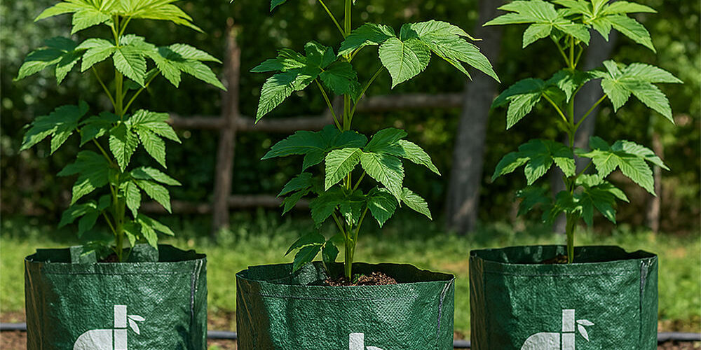 Eco-friendly plastic grow bag for home garden plants