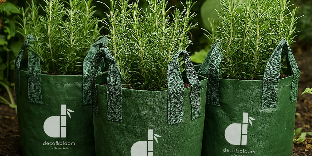 Eco-friendly plastic grow bag for home garden plants